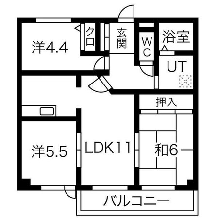 日映マンションⅢの物件間取画像